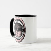 Haaa!!! Öffnen Sie breite Mund-Kaffee-Tasse 1 Tasse (Vorderseite Links)