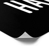 Haaam Gurl Funny Pig Pun Dark BG Poster (Ecke)