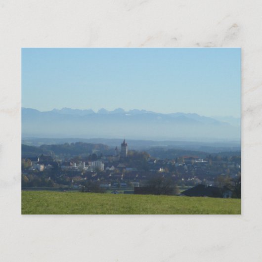 HAAG IN OBERBAYERN VON BERG MIT ALPEN POSTKARTE (Vorderseite)