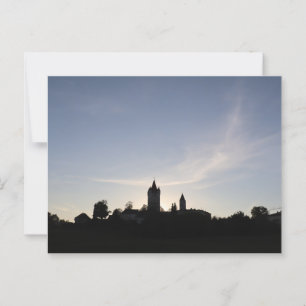 HAAGER BURG MIT SCHLOSSTURM IN ABENDDÄMMERUNG POSTKARTE