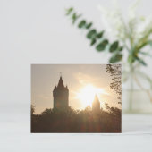 HAAGER BURG MIT SCHLOSSTURM IN ABENDSONNE POSTKARTE (Stehend Vorderseite)