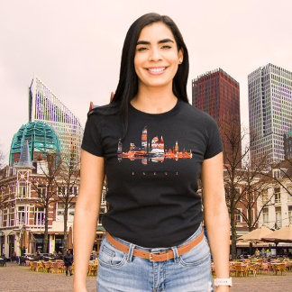 Haager farbige Silhouette T-Shirt