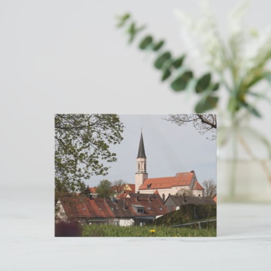 HAAGER KIRCHE MARIAE HIMMELFAHRT IM FRÜHLING POSTKARTE (Stehend Vorderseite)