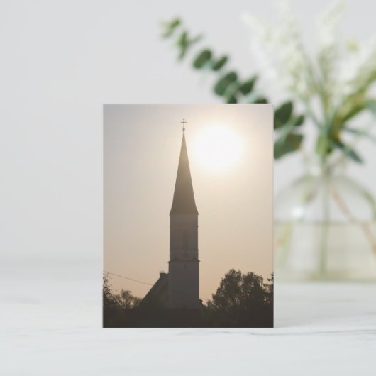 HAAGER KIRCHTURM PFARRKIRCHE MARIAE HIMMELFAHRT POSTKARTE (Stehend Vorderseite)