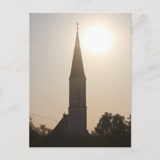 HAAGER KIRCHTURM PFARRKIRCHE MARIAE HIMMELFAHRT POSTKARTE (Vorderseite)