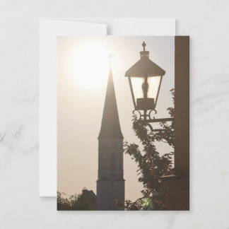 HAAGER KIRCHTURM VON FREITREPPE MIT LATERNE POSTKARTE