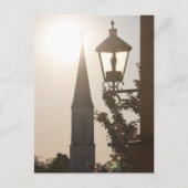 HAAGER KIRCHTURM VON FREITREPPE MIT LATERNE POSTKARTE (Vorderseite)