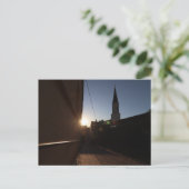 HAAGER PFARRKIRCHE VOM MARKTPLATZ AM MORGEN POSTKARTE (Stehend Vorderseite)