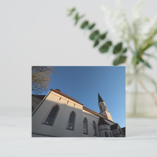 HAAGER PFARRKRICHE MARIAE HIMMELFAHRT AM MORGEN POSTKARTE (Stehend Vorderseite)