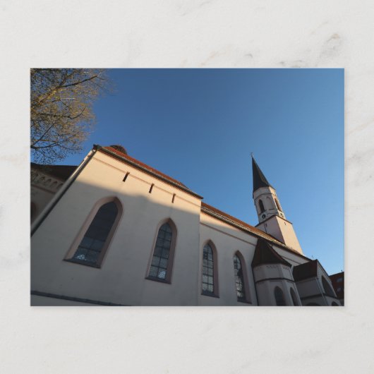 HAAGER PFARRKRICHE MARIAE HIMMELFAHRT AM MORGEN POSTKARTE (Vorderseite)