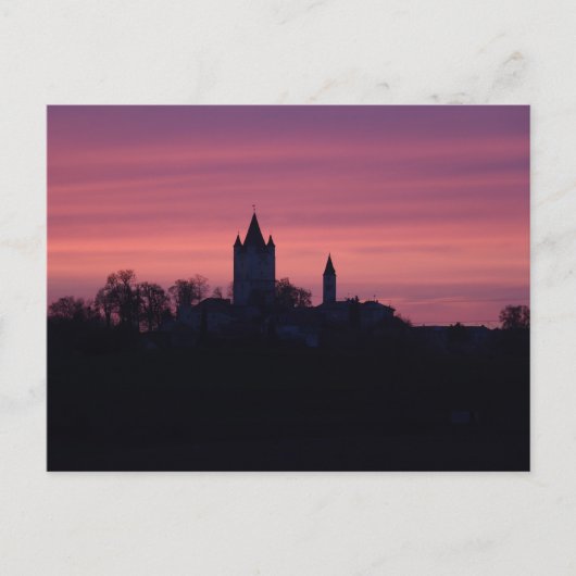 HAAGER SCHLOSSTURM BEI ABENDROT VON ALTDORF AUS POSTKARTE (Vorderseite)