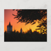 HAAGER SCHLOSSTURM IN ORANGENEM ABENDROT POSTKARTE (Vorderseite)