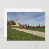 HAAGER SCHLOSSTURM & KIRCHE MARIAE HIMMELFAHRT POSTKARTE (Vorne/Hinten)