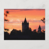 HAAGER SCHLOSSTURM & KLEINER SCHLOSSTURM AM ABEND POSTKARTE (Vorderseite)