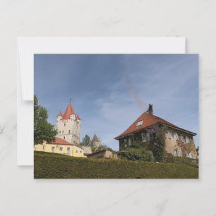 HAAGER SCHLOSSTURM VON FREYUNG AUS IM FRÜHLING POSTKARTE