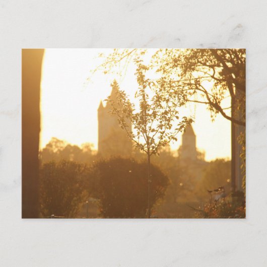 HAAGER SCHLOSSTÜRME IN GLEISSENDER ABENDSONNE POSTKARTE (Vorderseite)