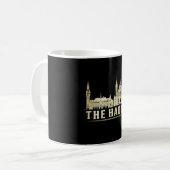 Haager Stadtbild Skyline Trip Funny Gift Kaffeetasse (Vorderseite Links)