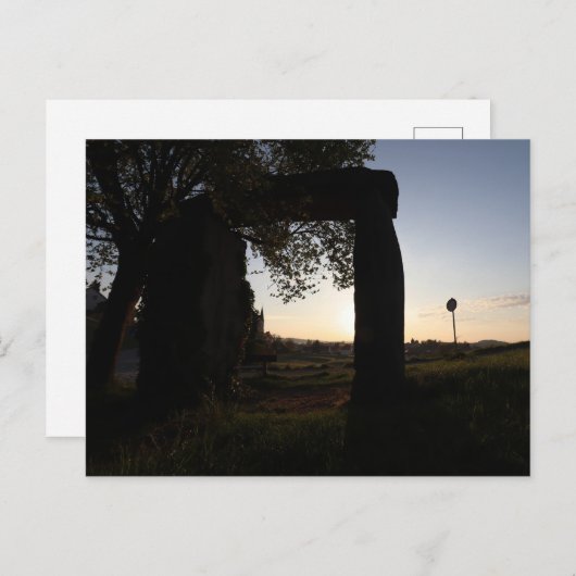 HAAGER STEINBOGEN LITTLE STONEHENGE AM MORGEN POSTKARTE (Vorne/Hinten)