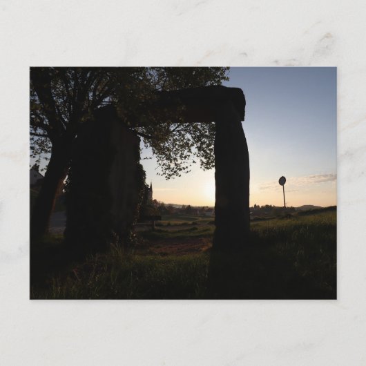 HAAGER STEINBOGEN LITTLE STONEHENGE AM MORGEN POSTKARTE (Vorderseite)