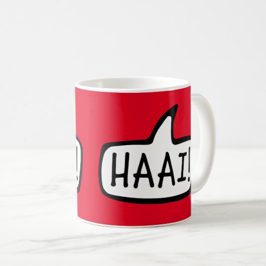 HAAI! Hallo, Hallo, informeller Gruß in Afrikaans Kaffeetasse (VorderseiteRechts)