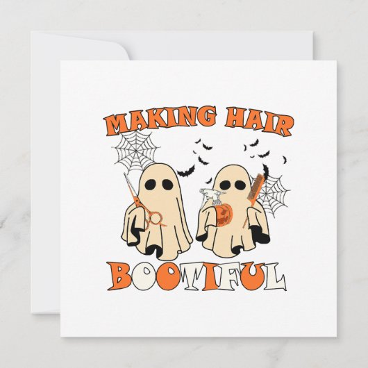Haair Funny Ghost Friseur Halloween (Rückseite)