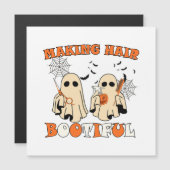 Haair Funny Ghost Friseur Halloween Magnetkarte (Vorne/Hinten)