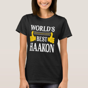 Haakon Persönlicher Name Funny First Name World's  T-Shirt