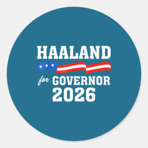 Haaland 2026 Deb Haaland Für den Gouverneur von Ne Runder Aufkleber