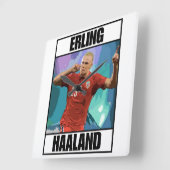 Haaland Quadratische Wanduhr (Winkel)