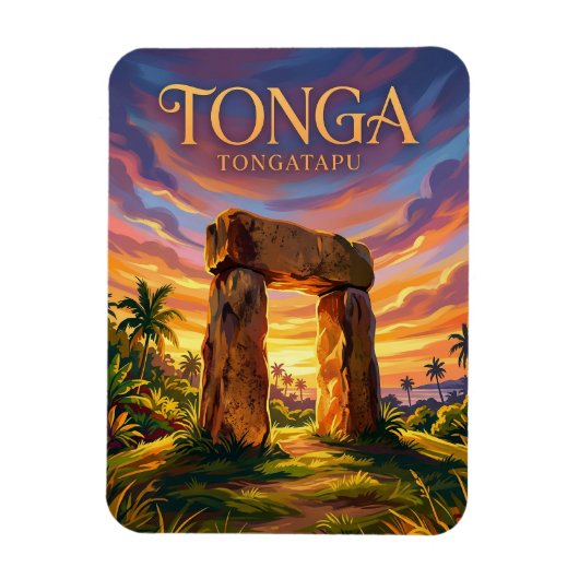 Ha'amonga 'a Maui Tonga Magnet (Vertikal)