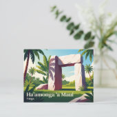 Ha'amonga 'a Maui Tonga Postkarte (Stehend Vorderseite)