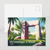 Ha'amonga 'a Maui Tonga Postkarte (Vorne/Hinten)