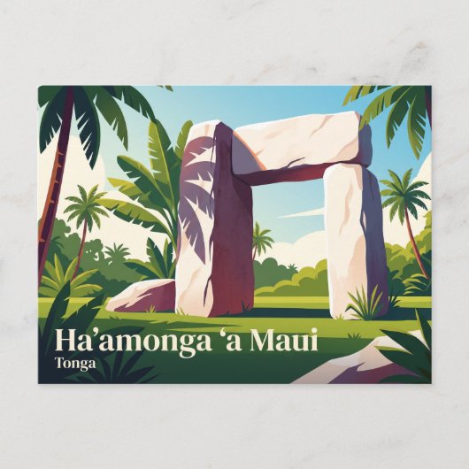 Ha'amonga 'a Maui Tonga Postkarte (Vorderseite)