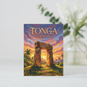Ha'amonga 'a Maui Tonga Postkarte (Stehend Vorderseite)