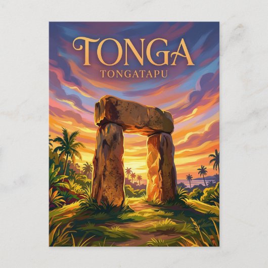 Ha'amonga 'a Maui Tonga Postkarte (Vorderseite)