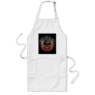 HAAPY 4. JULI SKULL PATRIOTIC GIFT LANGE SCHÜRZE