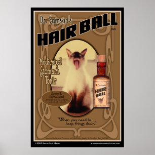 Haar-Ball-Stärkungsmittelplakat Poster
