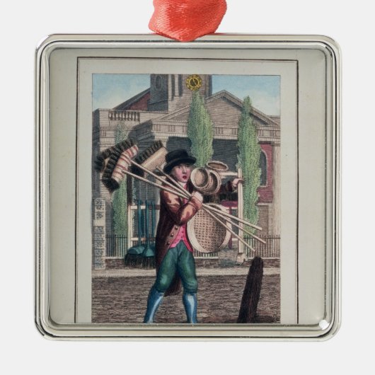 Haar-Besen, Shoreditch Kirche Silbernes Ornament (Vorne)