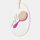 Haar-Bürste Keramik Ornament (Links)