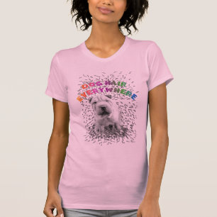 Haar des Hundedamen-T - Shirt