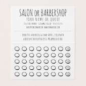 Haar gefaltete LoyalitätsLochkarte Visitenkarten (Innenseite Aufgefaltet)