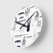 Haar gehen wir Mode Pl Runde Wanduhr (Winkel)