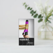 Haar-Geschäfte - Visitenkarte (Stehend Vorderseite)