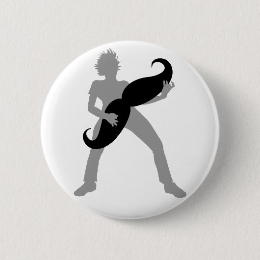 Haar-Gitarre Button (Vorderseite)