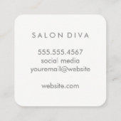 HAAR / Gold gebürstet / Moderne farbige Streifen Quadratische Visitenkarte (Rückseite)