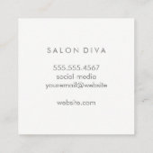 HAAR/Goldschmied (Glamour) Quadratische Visitenkarte (Rückseite)