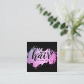 HAAR/Goldschmied (Glamour) Quadratische Visitenkarte (Stehend Vorderseite)