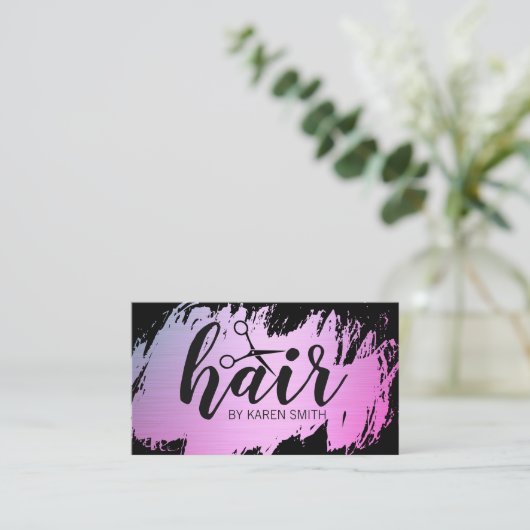 HAAR/Goldschmied (Glamour) Visitenkarte (Stehend Vorderseite)