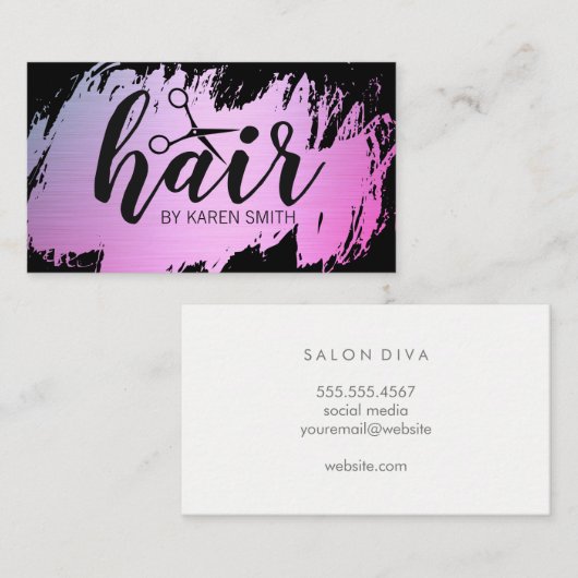 HAAR/Goldschmied (Glamour) Visitenkarte (Vorne/Hinten)