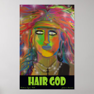 Haar-Gott-Kunst-Plakat Poster